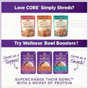 Wellness Bowl Boosters Shreds Flaked Salmon & Tuna with Broth Cat Food Topper (1.75 oz x 12 pouches)
