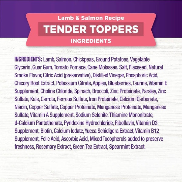 Wellness Bowl Boosters Tender Toppers Grain-Free Lamb & Salmon Dog Food Topper (8 oz)