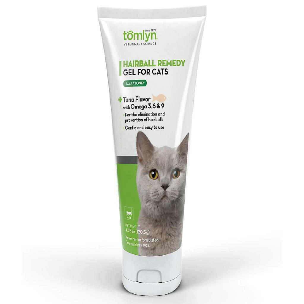 Tomlyn Laxatone Hairball Remedy Gel for Cats- Tuna Flavor