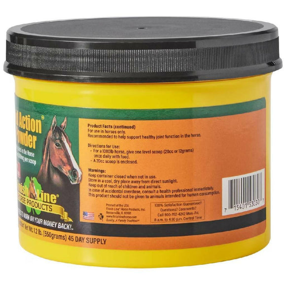 Finish Line Fluid Action HA Joint Support Supplement Powder For Horse (1.2 lb)