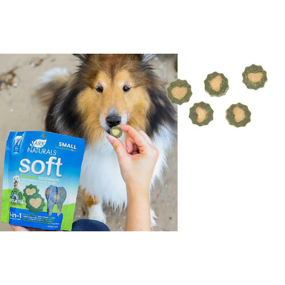 Ark Naturals 4-in-1 Soft Brushless Toothpaste Dental Chews for Small Dogs (12 oz)
