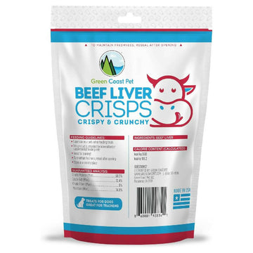 Green Coast Pet Beef Liver Crisps Dog (4 oz)