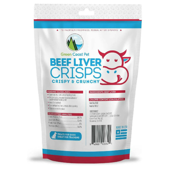 Green Coast Pet Beef Liver Crisps Dog (4 oz)
