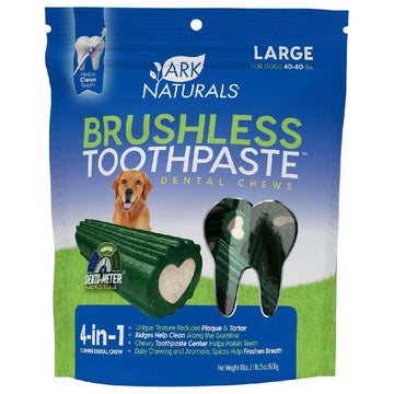Ark Naturals 4-in-1 Brushless Toothpaste Dental Chews for Large Dogs (18 oz)