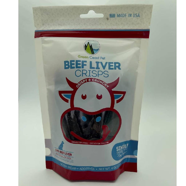 Green Coast Pet Beef Liver Crisps Dog (4 oz)