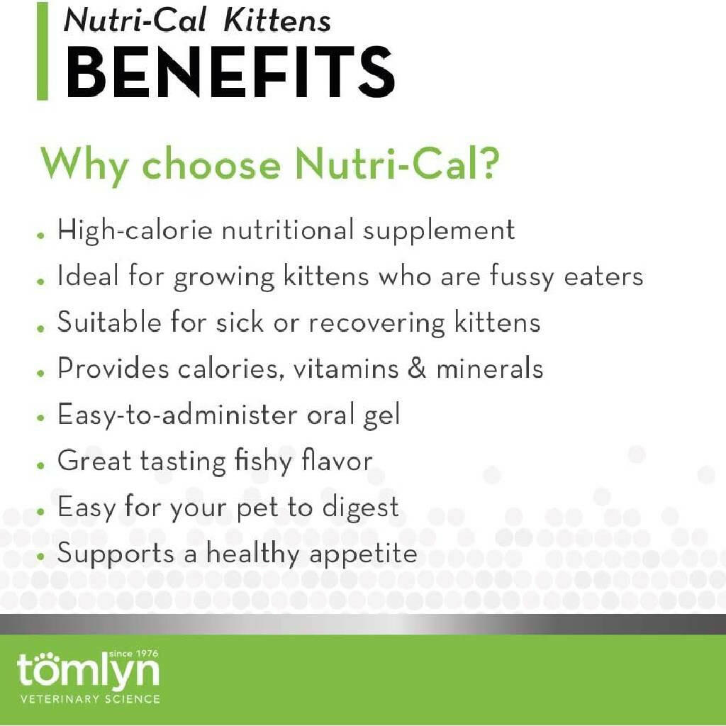 Tomlyn Nutri-Cal Gel Tuna Flavored High Calorie Nutritional Supplement for Kittens (4.25 oz)