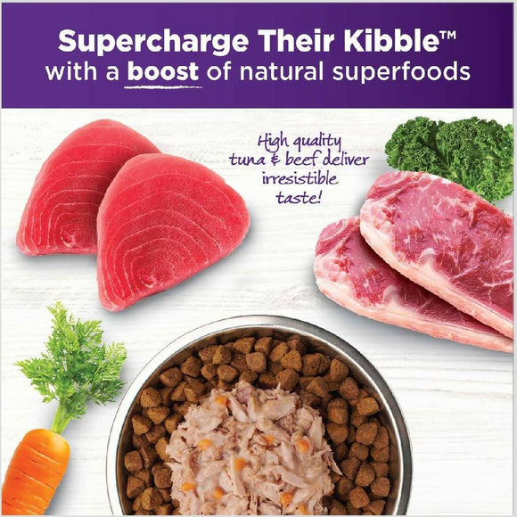 Wellness Bowl Boosters Simply Shreds Tuna, Beef & Carrots Grain-Free Dog Food Topper (2.8 oz x 12 pouches)