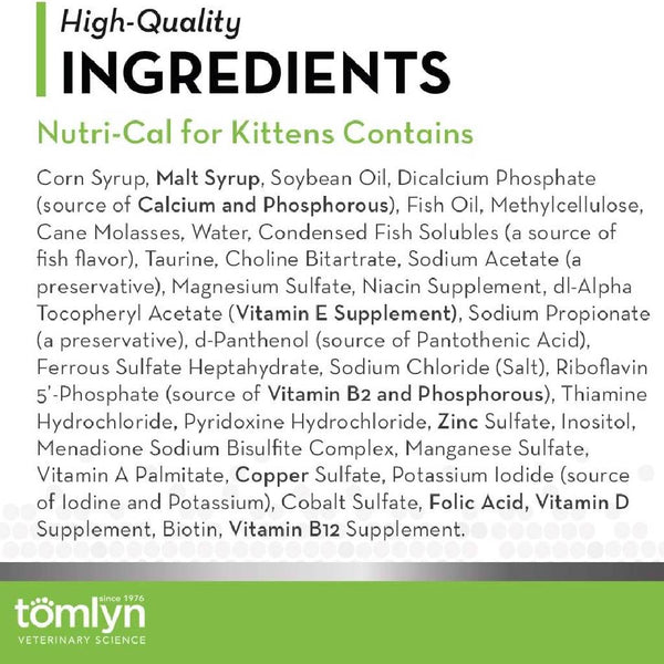 Tomlyn Nutri-Cal Gel Tuna Flavored High Calorie Nutritional Supplement for Kittens (4.25 oz)