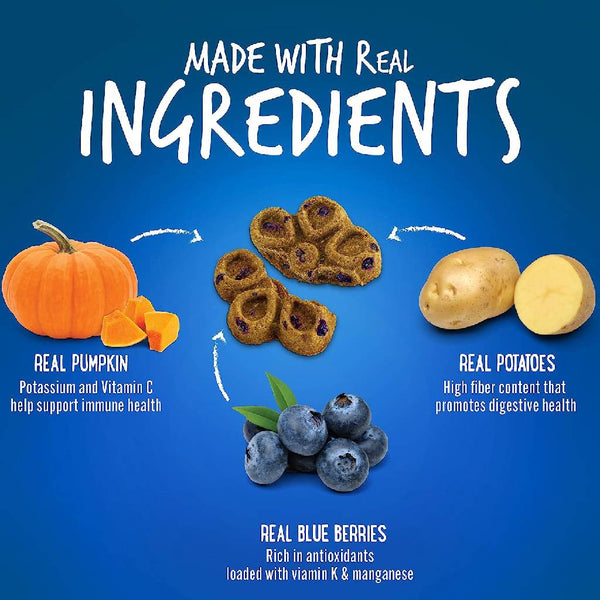Fruitables Biggies Pumpkin & Blueberry Dog Treats (16 oz)