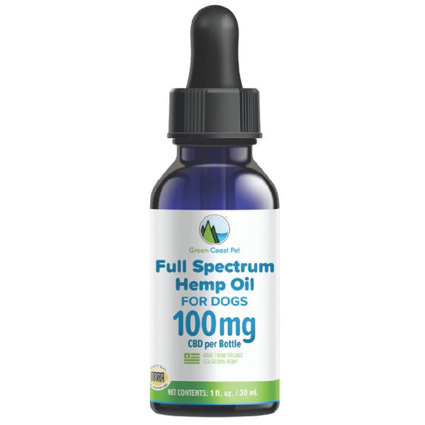Green Coast Pet Full Spectrum Hemp Oil for Dogs (100 mg)