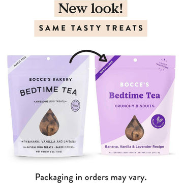 Bocce's Bakery Bedtime Tea Crunchy Biscuits Treats For Dog (5 oz)