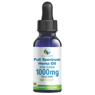Green Coast Pet  Full Spectrum Hemp Oil for Dogs (1000 mg)