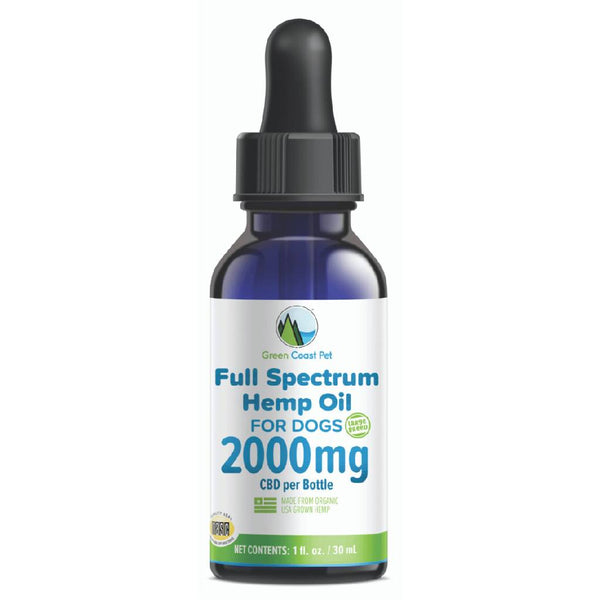 Green Coast Pet Full Spectrum Hemp Oil for Dogs (2000 mg)