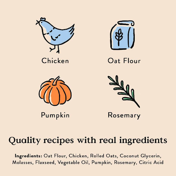 Bocce's Bakery Basics Chicken Soft & Chewy Treats For Dogs (6 oz)