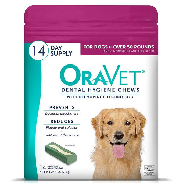 ORAVET Dental Hygiene Chews For Large Dogs over 50 lbs