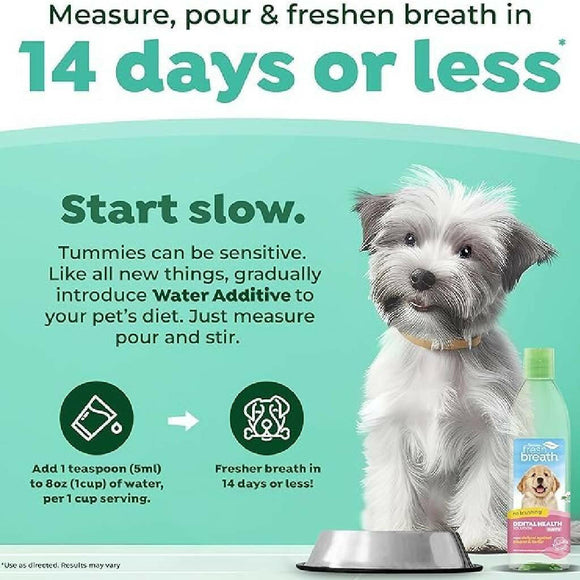 TropiClean Fresh Breath Dental Health Solutions for Puppies (8 oz)