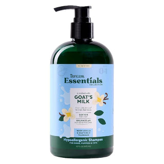 TropiClean Essentials Goat's Milk Shampoo for Dogs Puppies and Cats (16 oz)