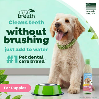 TropiClean Fresh Breath Dental Health Solutions for Puppies (8 oz)