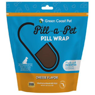 Green Coast Pet Pill-A-Pet Cheese Flavor Pill Wrap with Probiotics for Dogs (4.2 oz)