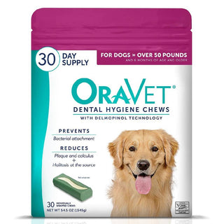 ORAVET® Dental Hygiene Chews For Large Dogs over 50 lbs (30 chews)