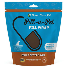 Green Coast Pet Pill-A-Pet Peanut Butter Flavor Pill Wrap with Probiotics for Dogs (4.2 oz)
