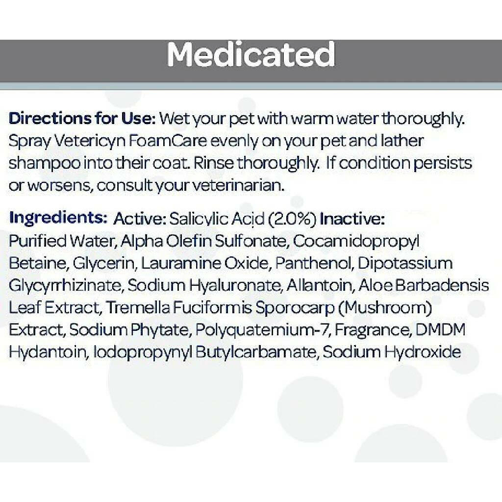 ingredients and directions of vetericyn shampoo