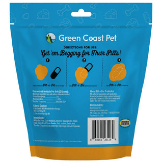 Green Coast Pet Pill-A-Pet Peanut Butter Flavor Pill Wrap with Probiotics for Dogs (4.2 oz)