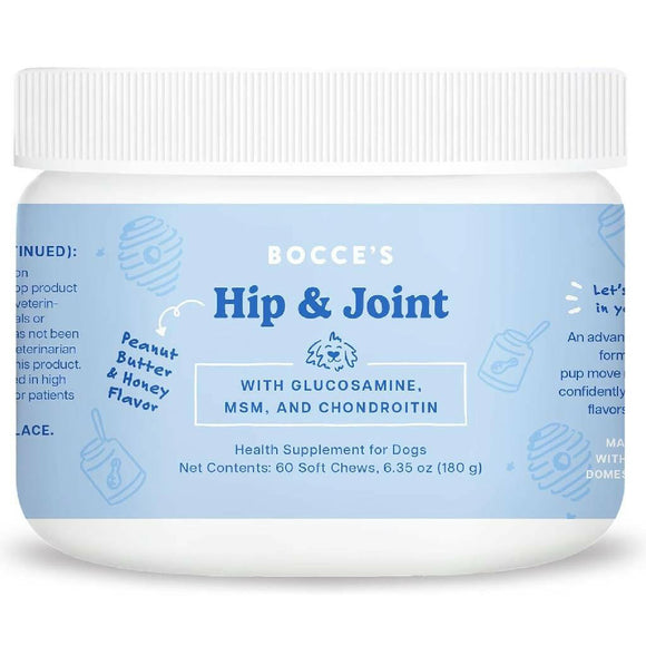 Bocce's Bakery Hip & Joint Supplement for Dogs (60 Soft Chews)