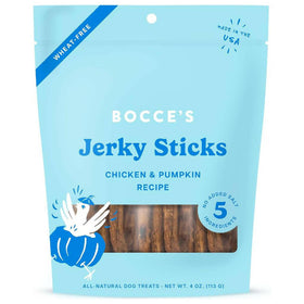 Bocce's Bakery Chicken & Pumpkin Jerky Sticks For Dogs (4 oz)
