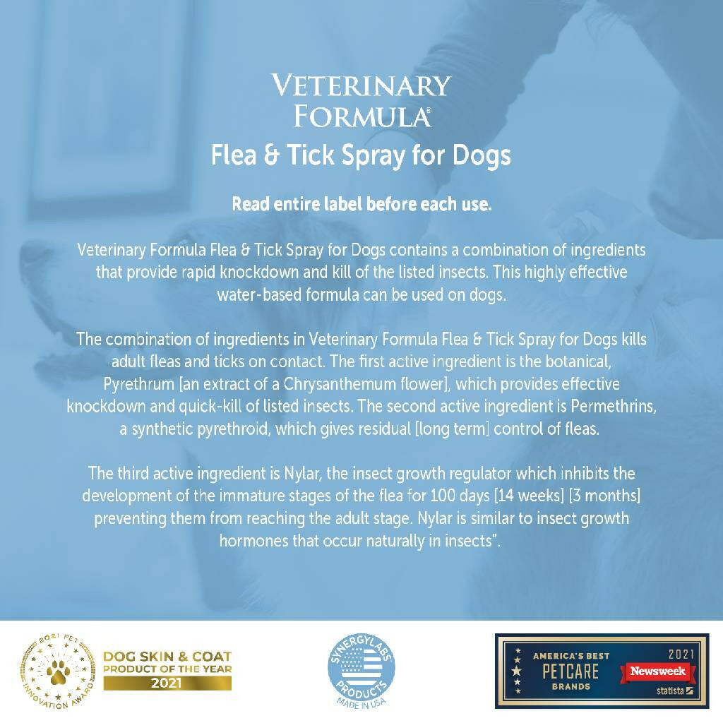 Veterinary Formula Clinical Care Flea & Tick Spray for Dogs (8 oz)