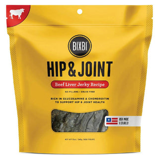Bixbi Hip & Joint Beef Liver Jerky Recipe Treats for Dogs (12 oz)
