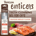 TropiClean Enticers Teeth Cleaning Seafood Medley Flavor Teeth Cleaning Gel for Cat (2oz)
