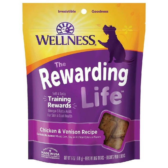 Wellness The Rewarding Life Chicken & Venison Recipe Grain-Free Dog Treats (6 oz)