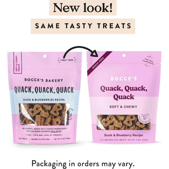 Bocce's Bakery Quack Quack Quack Soft & Chewy Treats For Dogs (6 oz)