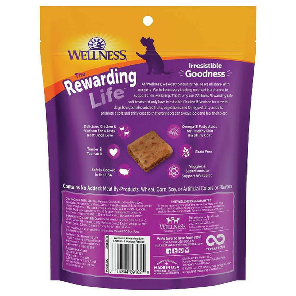 Wellness The Rewarding Life Chicken & Venison Recipe Grain-Free Dog Treats (6 oz)