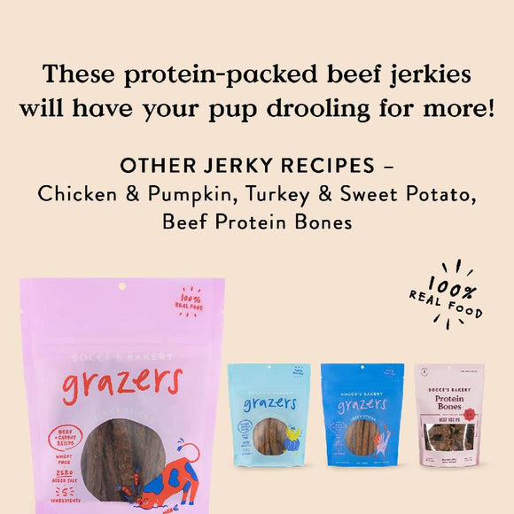 Bocce's Bakery Beef & Carrot Jerky Sticks For Dogs (4 oz)