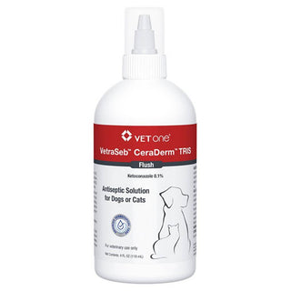 VetraSeb CeraDerm TRIS Flush Antiseptic Solutions For Dogs & Cats (4 oz)