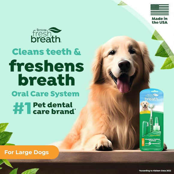 Tropiclean Fresh Breath Oral Care Kit For Dogs (Large)