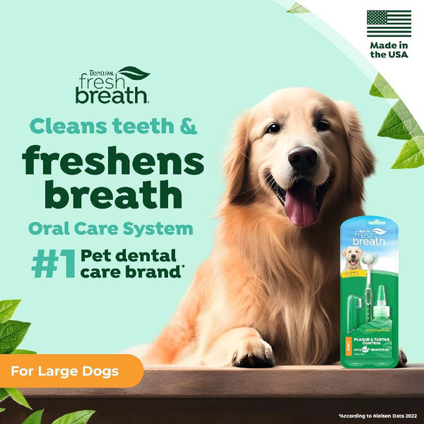 Tropiclean Fresh Breath Oral Care Kit For Dogs (Large)