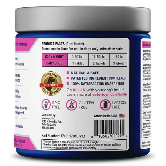 Vetericyn All-In Puppy Essentials Supplement for Dogs (90 ct)
