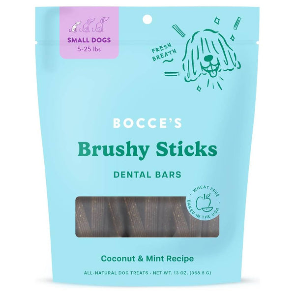 Bocce's Bakery Brushy Sticks Dental Bars for Small Dogs For Dogs (13 oz)