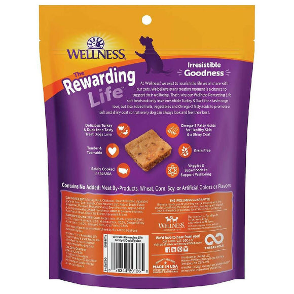 Wellness The Rewarding Life Turkey & Duck Recipe Grain-Free Dog Treats (6 oz)