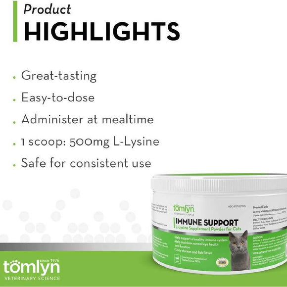 Tomlyn Immune Support L-Lysine Powder for Cats (3.5 oz)
