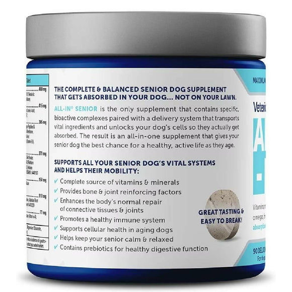 Vetericyn All-In Senior Mobility+ Supplement for Dogs (90 ct)