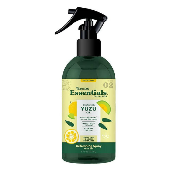 TropiClean Essentials Yuzu Fruit Deodorizing Spray For Dogs (8 oz)