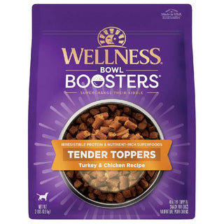 Wellness Bowl Boosters Tender Toppers Grain-Free Turkey & Chicken Dog Food Topper (2 lb)