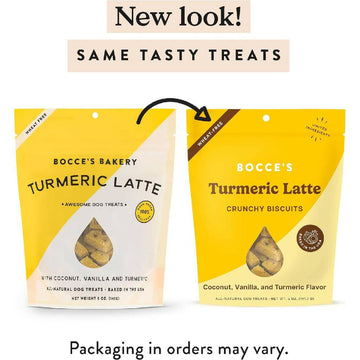 Bocce's Bakery Turmeric Coconut & Vanilla Flovor Latte Treats For Dogs (5 oz)