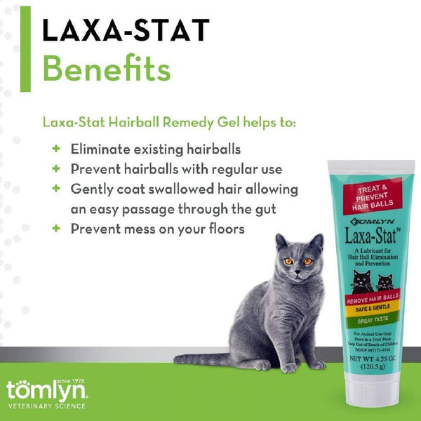 Tomlyn Laxa-Stat Gel Hairball Remedy for Cats (4.25 oz)