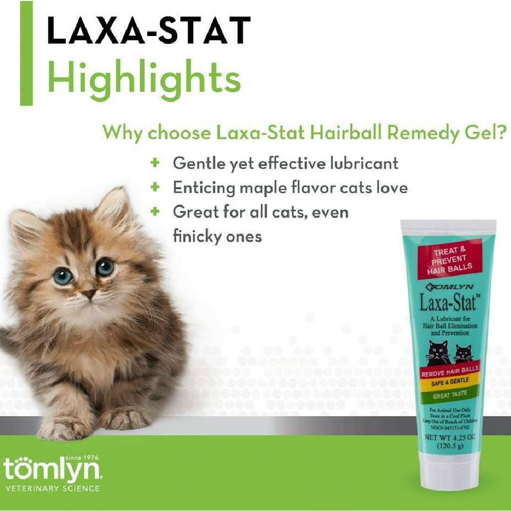 Tomlyn Laxa-Stat Gel Hairball Remedy for Cats (4.25 oz)