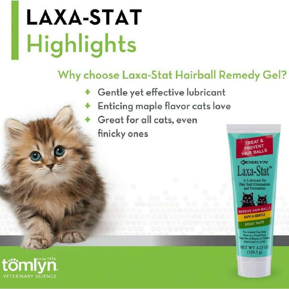 Tomlyn Laxa-Stat Gel Hairball Remedy for Cats (4.25 oz)